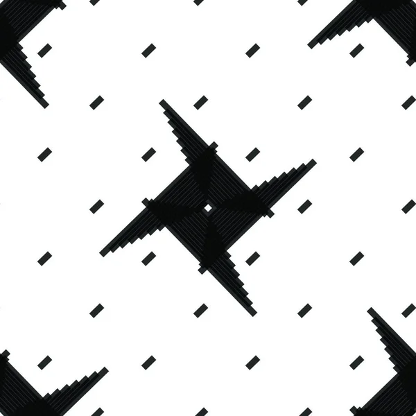 Безшовні Чорно Білі Абстрактні Концентричні Форми Векторний Візерунок Тла Текстури — стоковий вектор