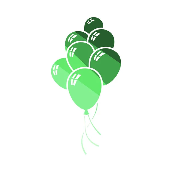 Balões Festa Ícone Estrelas Design Cor Plana Ilustração Vetorial —  Vetores de Stock