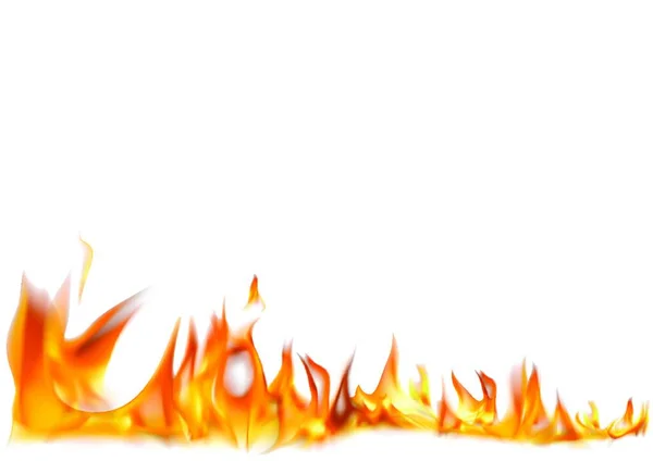 Рефлекторное Огненное Пламя Белом Фоне Подробная Информация Ваших Графических Проектов — стоковый вектор