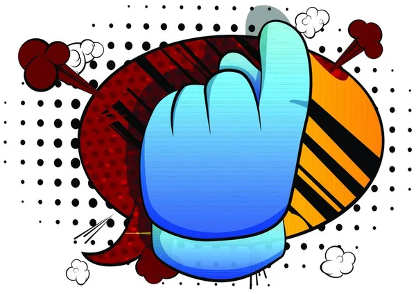 Χέρι Του Διανύσματος Δείχνει Προσκλητήριο Εικονογραφημένο Σύμβολο Χεριού Στο Φόντο — Διανυσματικό Αρχείο