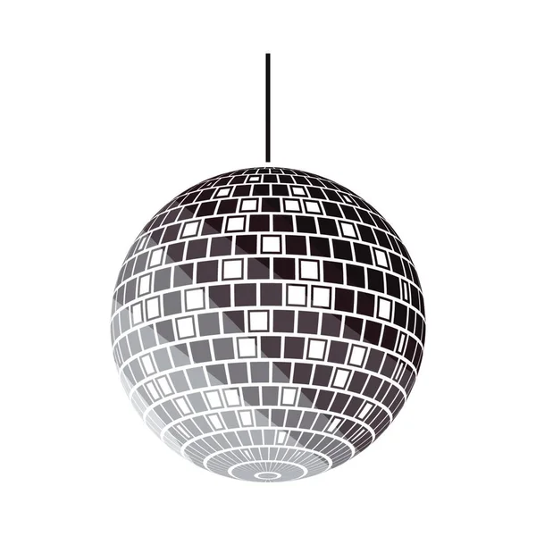 Icona Party Disco Sphere Design Colori Piatti Illustrazione Vettoriale — Vettoriale Stock