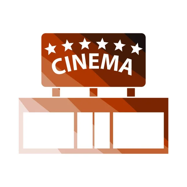 Cinema Entree Ikoon Vlakke Kleur Ontwerp Vector Illustratie — Stockvector