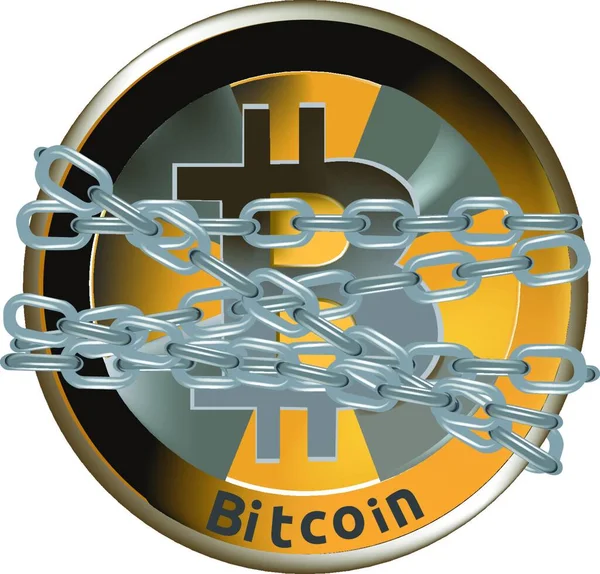 Kryptowährung Bitcoin — Stockvektor