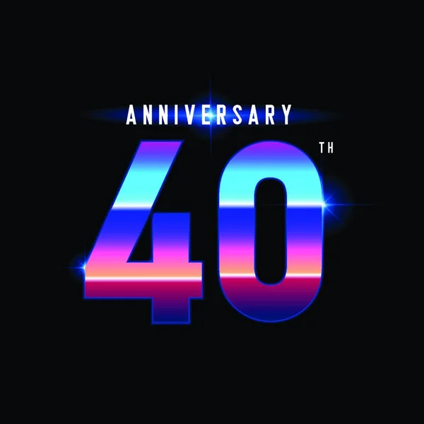 Logotipo Celebración Años Aniversario Diseño Colorido Del Emblema Celebración Del — Archivo Imágenes Vectoriales