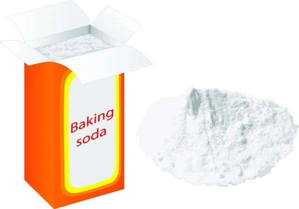 Baking Soda Vector Illustration White Background — Stock Vector
