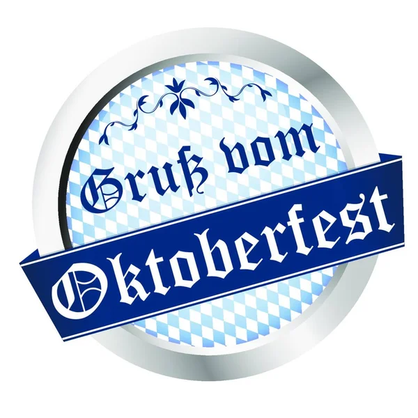 Eps Vector Bestand Met Een Knop Voor Duits Oktoberfest München — Stockvector