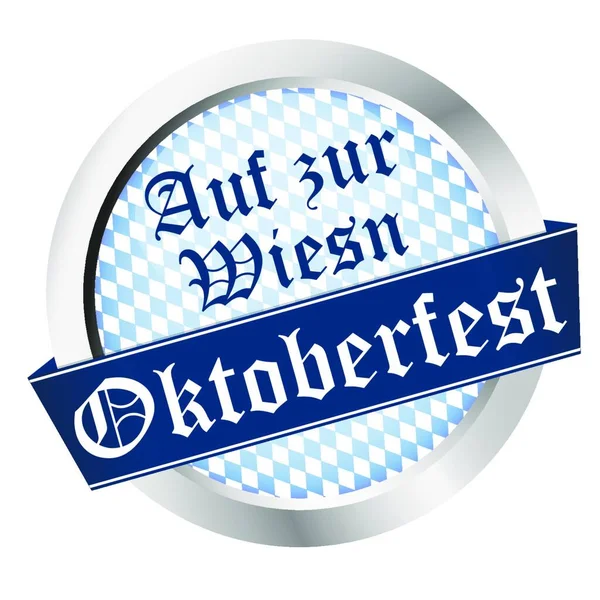 Eps Vector File Button German Oktoberfest Munich Wiesn Нім — стоковий вектор