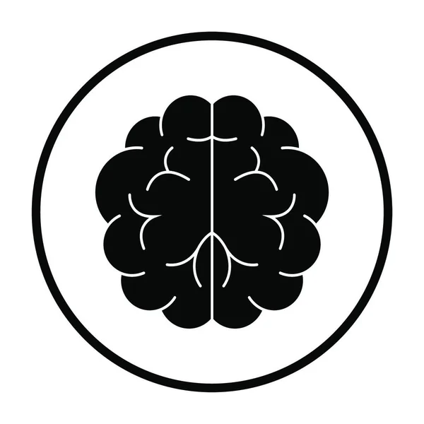 Икона Мозгового Штурма Дизайн Трафарета Тонкого Круга Векторная Миграция — стоковый вектор