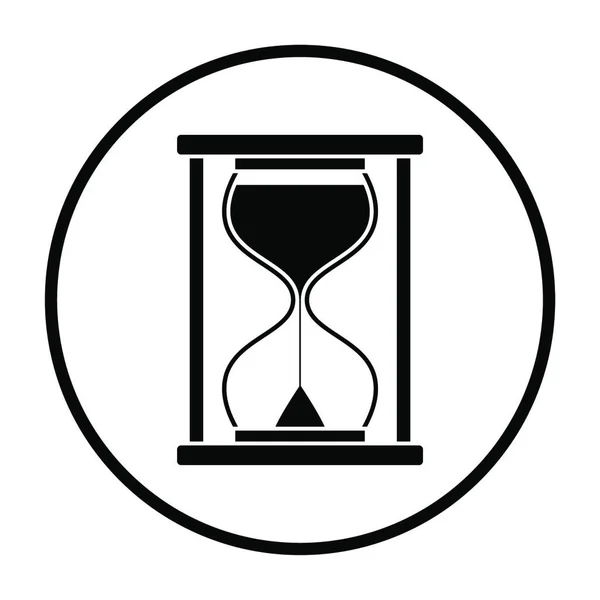 Icono Reloj Arena Diseño Plantilla Círculo Delgado Ilustración Vectorial — Archivo Imágenes Vectoriales