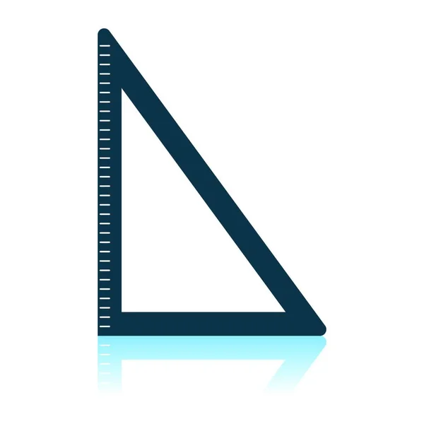 Icône Triangle Conception Réflexion Ombre Illustration Vectorielle — Image vectorielle