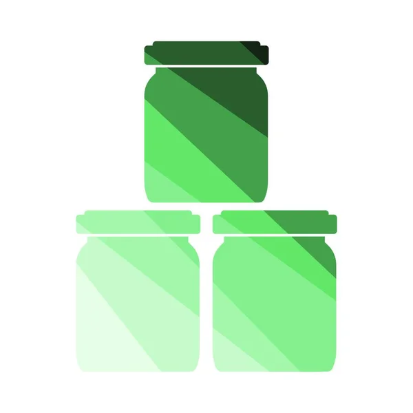Baby Glass Jars Icon Flat Color Ladder Design Vector Illustration — Stock Vector