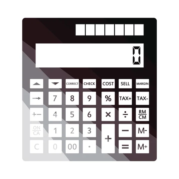 Calculatrice Statistique Icône Conception Échelle Couleur Plate Illustration Vectorielle — Image vectorielle