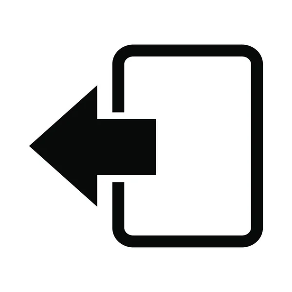 Exit Symbol Schwarzes Schablonendesign Vektorillustration — Stockvektor