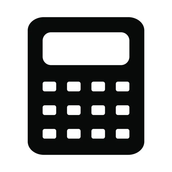 Ícone Calculadora Desenho Estêncil Preto Ilustração Vetorial — Vetor de Stock