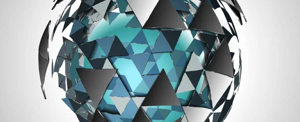 Fondo Geométrico Abstracto Renderizar Vector Completo — Vector de stock