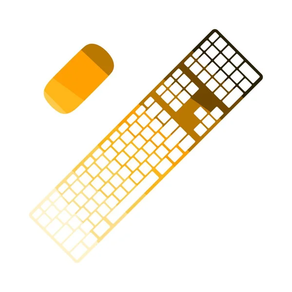 Иконка Клавиатуры Плоская Цветовая Лестница Векторная Миграция — стоковый вектор