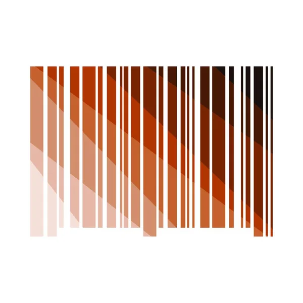 Icono Código Barras Diseño Escalera Color Plana Ilustración Vectorial — Vector de stock
