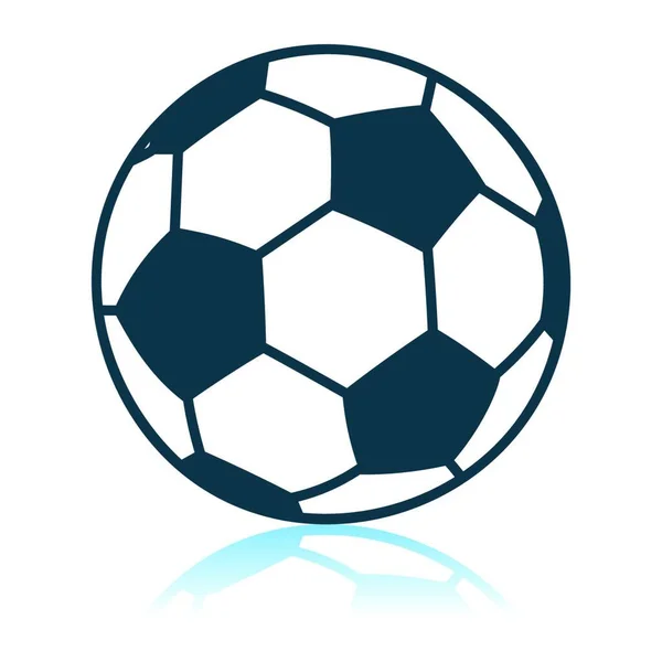 Soccer Ball Icon Shadow Reflection Design Vector Illustration — Stock Vector