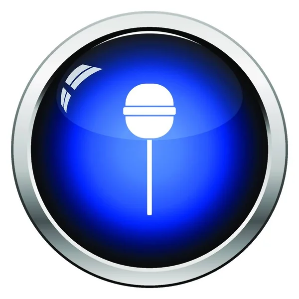 Icono Caramelo Diseño Botón Brillante Ilustración Vectorial — Vector de stock