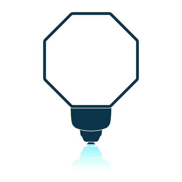 Icône Flash Mode Portable Conception Réflexion Ombre Illustration Vectorielle — Image vectorielle