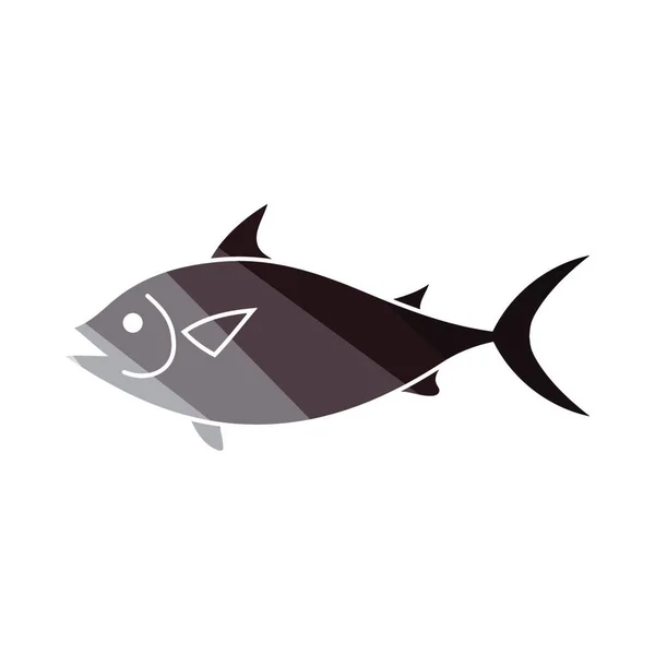 魚のアイコン フラットカラーラダーデザイン ベクトルイラストレーション — ストックベクタ