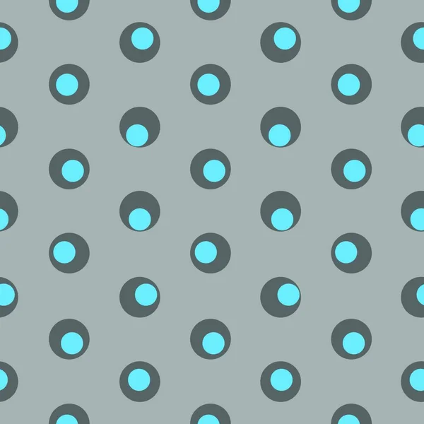 Blauw Zwart Polka Dot Abstracte Naadloze Patroon Een Donkere Achtergrond — Stockvector