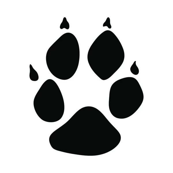 Ίχνη Σκύλου Ρακούν Σχέδιο Μαύρης Σιλουέτας Εικονογράφηση Διανύσματος — Διανυσματικό Αρχείο