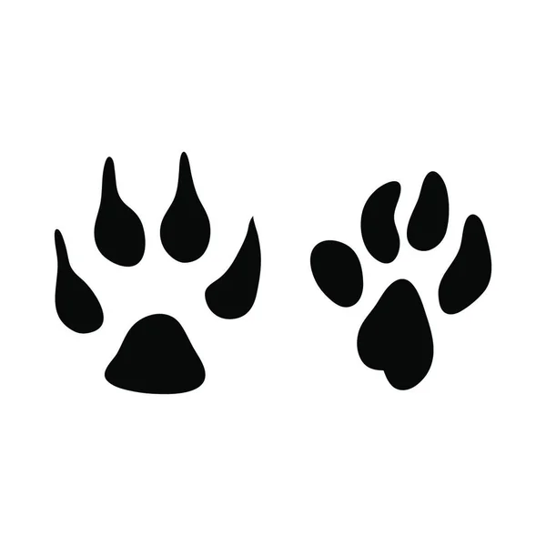 Отпечаток Ноги Собаки Черный Силуэт Векторная Миграция — стоковый вектор