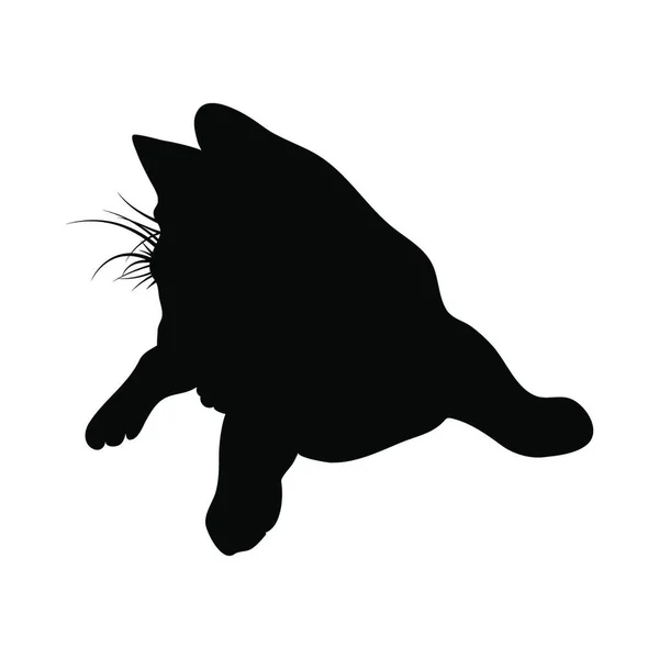 Katzensilhouette Glatt Und Klar Vektorillustration — Stockvektor