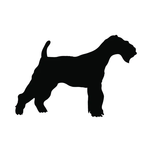 Fox Terrier Hond Silhouet Gladde Vector Illustratie — Stockvector