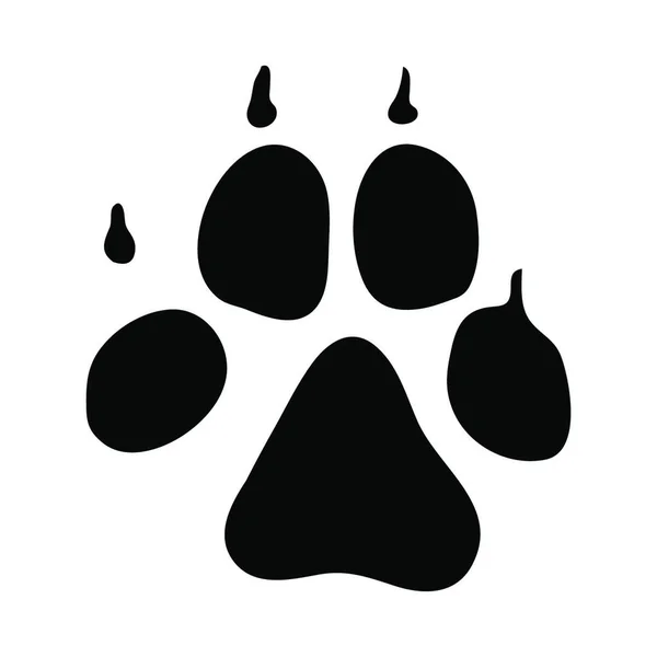 Відбиток Собаки Дизайн Чорного Силуету Векторна Ілюстрація — стоковий вектор