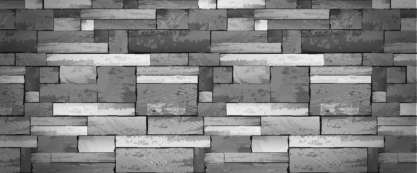 Stenen Muur Banner Volledige Vector Textuur Achtergrond — Stockvector