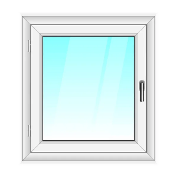 Ventana Pvc Blanco Aislada Sobre Fondo Blanco — Vector de stock