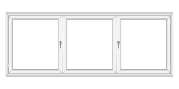 Векторное Окно Белого Пвх Изолировано Белом Фоне — стоковый вектор