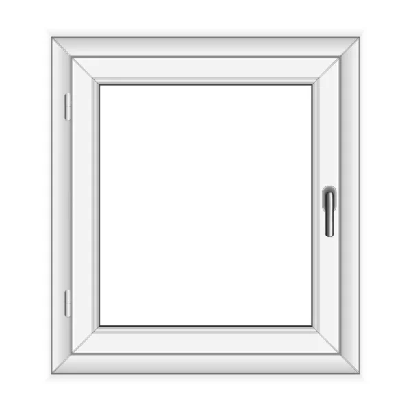 Fenêtre Vectorielle Pvc Blanche Isolée Sur Fond Blanc — Image vectorielle