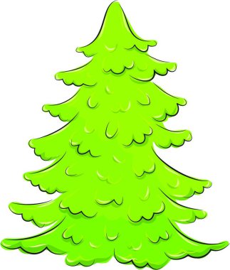 Vector illustration. lush Christmas fir-tree clipart