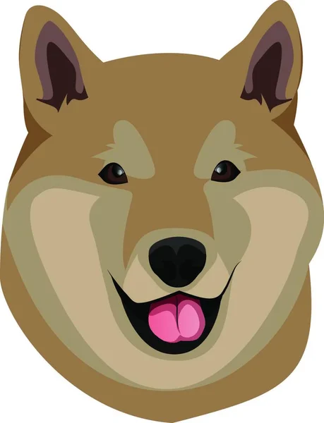 Shiba Illustrationsvektor Auf Weißem Hintergrund — Stockvektor