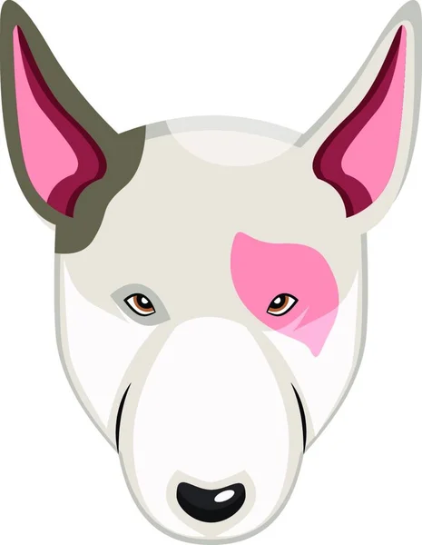 Bullterrier Vetor Ilustração Fundo Branco — Vetor de Stock