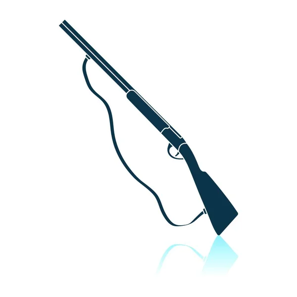 Jagdwaffen Ikone Design Der Schattenreflexion Vektorillustration — Stockvektor