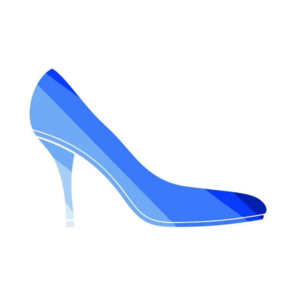 Значок Взуття Середніх Підборах Дизайн Плоских Кольорів Сходів Векторна Ілюстрація — стоковий вектор