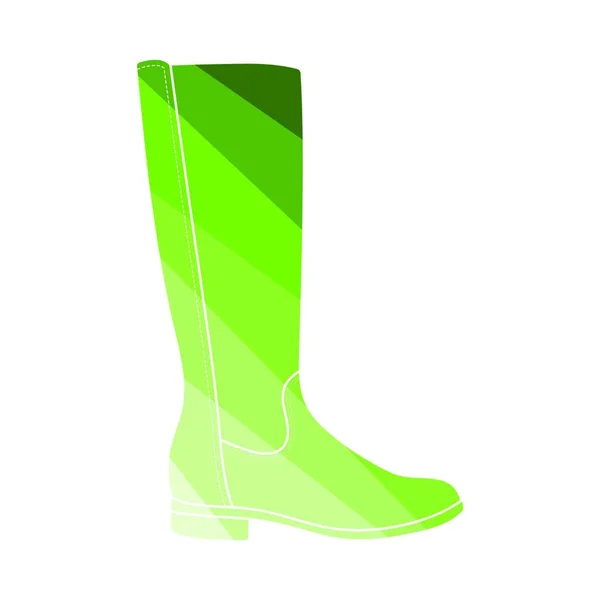 Autumn Woman Boot Icon Flache Farbe Leiterdesign Vektorillustration — Stockvektor