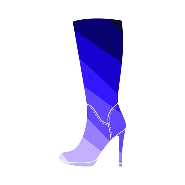 Ikon Sepatu Hak Tinggi Wanita Musim Gugur Rancangan Tangga Warna - Stok Vektor