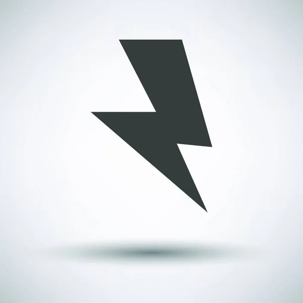 Ikon Bolt Terbalik Abu Abu Gelap Gray Background Dengan Bayangan - Stok Vektor