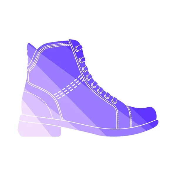 Woman Boot Icon Flat Color Ladder Design Vector Illustration — Stock Vector