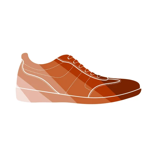 Ícone Homem Sapato Casual Projeto Escada Cor Plana Ilustração Vetorial — Vetor de Stock
