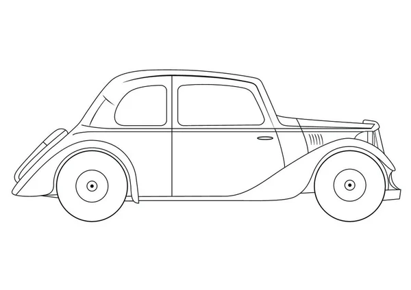 車のヴィンテージモデルのイラスト — ストックベクタ