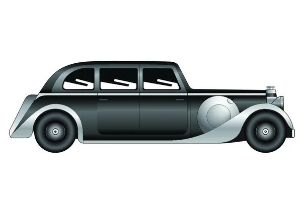 車のヴィンテージモデルのイラスト — ストックベクタ