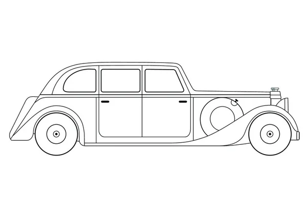 Ilustração Modelo Vintage Carro — Vetor de Stock