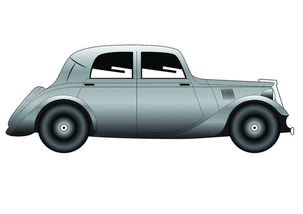 Ilustracja Zabytkowego Modelu Samochodu — Wektor stockowy