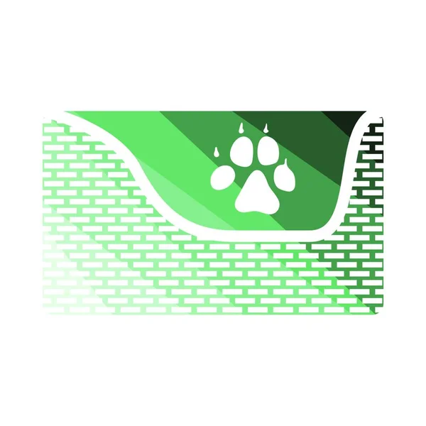 Εικονίδιο Καλάθι Ύπνου Σκύλων Επίπεδη Χρώμα Σκάλα Σχεδιασμού Απεικόνιση Διανυσματικών — Διανυσματικό Αρχείο